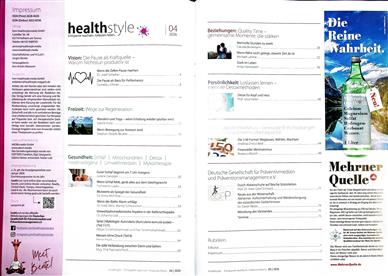 healthstyle Inhaltsverzeichnis