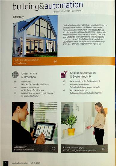 building & automation Inhaltsverzeichnis
