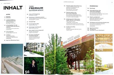 Architektur aktuell Inhaltsverzeichnis