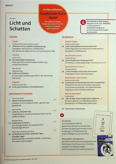 Grundschule Kunst Inhaltsverzeichnis