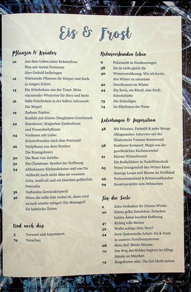 Holunderelfe Inhaltsverzeichnis