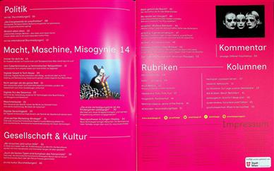 an.schläge Inhaltsverzeichnis