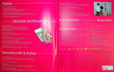 an.schläge Inhaltsverzeichnis