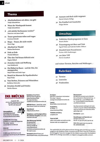 Die Brücke Inhaltsverzeichnis