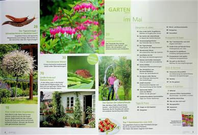 Garten + Haus Mai 2025 Inhaltsverzeichnis