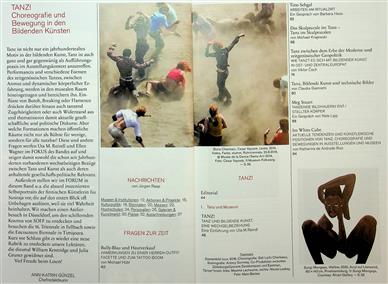 KUNSTFORUM International Inhaltsverzeichnis