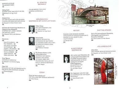 KUNSTFORUM International Inhaltsverzeichnis