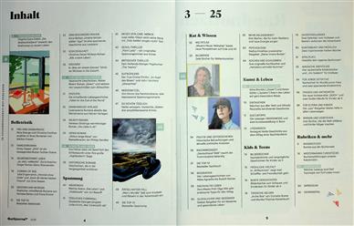 Buchjournal Inhaltsverzeichnis