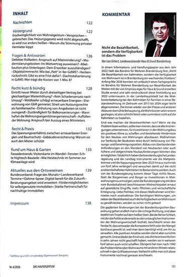 Hauseigentum Inhaltsverzeichnis
