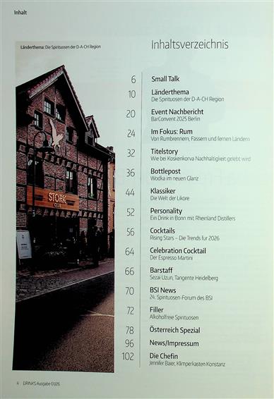 Drinks Deutschland/Österreich Inhaltsverzeichnis