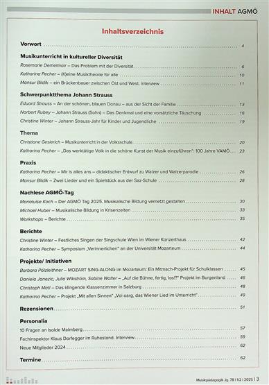 Musikpädagogik Inhaltsverzeichnis