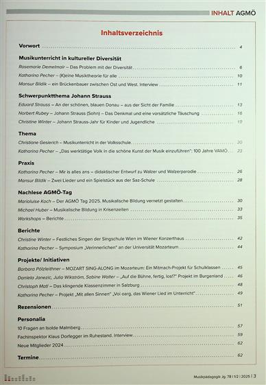 Musikpädagogik Inhaltsverzeichnis