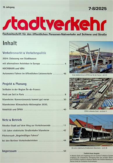 Stadtverkehr Inhaltsverzeichnis