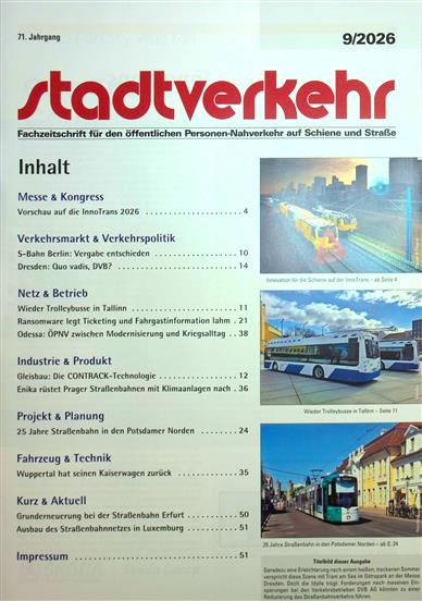 Stadtverkehr Inhaltsverzeichnis