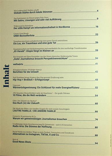 Good News Magazin Inhaltsverzeichnis