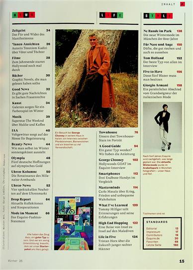 Esquire Inhaltsverzeichnis