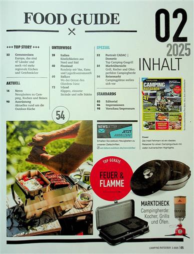Camping Ratgeber Inhaltsverzeichnis