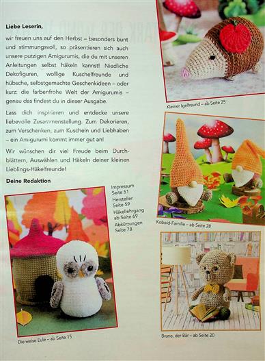 Meine Häkelwelt Wir lieben Amigurumi 2025 Inhaltsverzeichnis