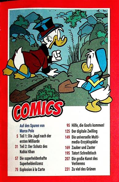 Lustiges Taschenbuch Young Comics Inhaltsverzeichnis