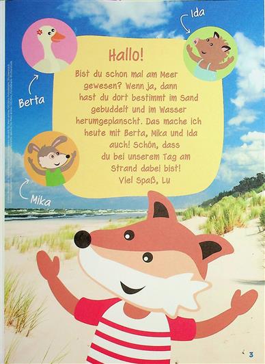 Mein erstes Geolino Sommerheft 2025 Inhaltsverzeichnis