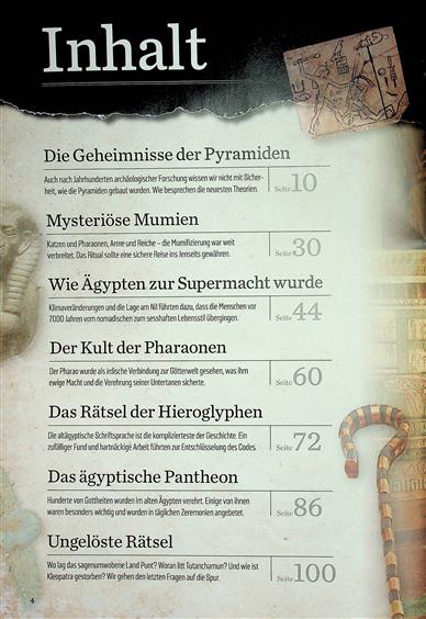 Höhepunkte der Geschichte Inhaltsverzeichnis