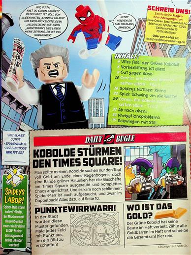 LEGO Spider Man Inhaltsverzeichnis