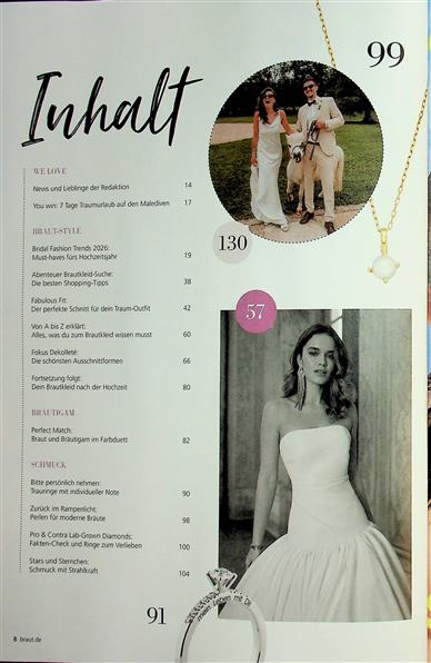 Braut & Bräutigam Österreich Inhaltsverzeichnis
