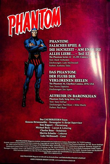 Phantom Magazin Inhaltsverzeichnis