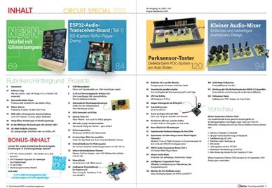 ElektorMag Circuit Special 2025 Inhaltsverzeichnis