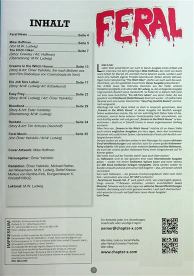 Feral Magazin Inhaltsverzeichnis