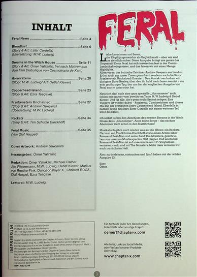 Feral Magazin Inhaltsverzeichnis