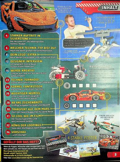 LEGO Technic Inhaltsverzeichnis