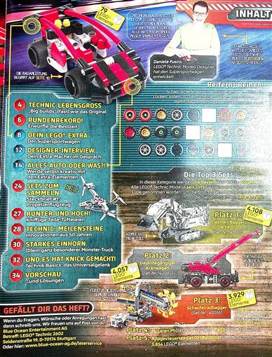 LEGO Technic Inhaltsverzeichnis