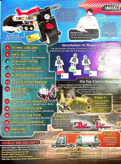 LEGO Technic Inhaltsverzeichnis