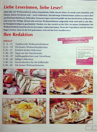 Backspass - Backzauber im Advent Inhaltsverzeichnis