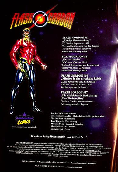 Flash Gordon - Comic Inhaltsverzeichnis