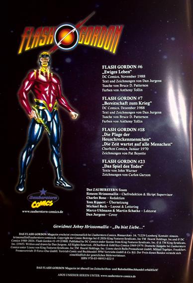 Flash Gordon - Comic Inhaltsverzeichnis