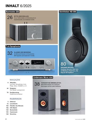 Audio + Stereoplay Inhaltsverzeichnis