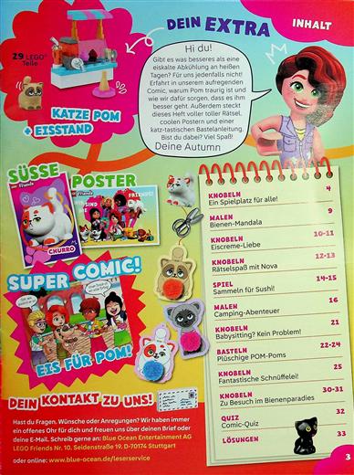 LEGO Friends Inhaltsverzeichnis