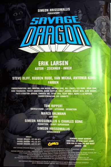 Savage Dragon - Comic Inhaltsverzeichnis
