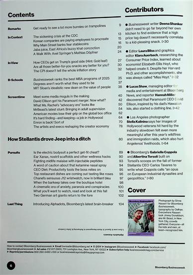 Bloomberg Businessweek Inhaltsverzeichnis