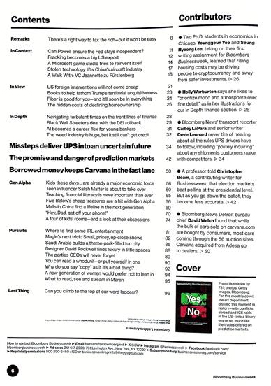 Bloomberg Businessweek Inhaltsverzeichnis
