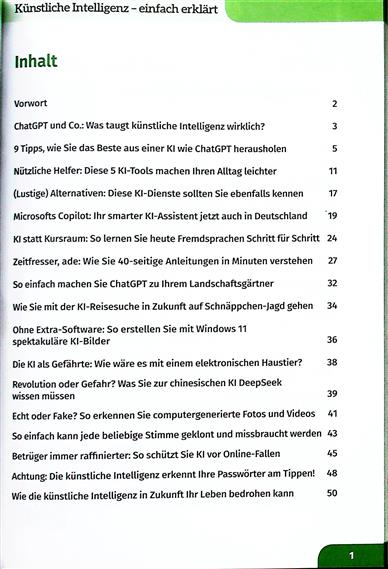 Seniorenwissen Technik Inhaltsverzeichnis
