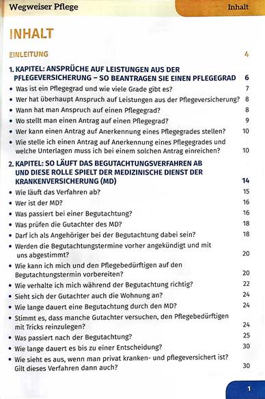 Seniorenwissen Finanzen & Recht Inhaltsverzeichnis