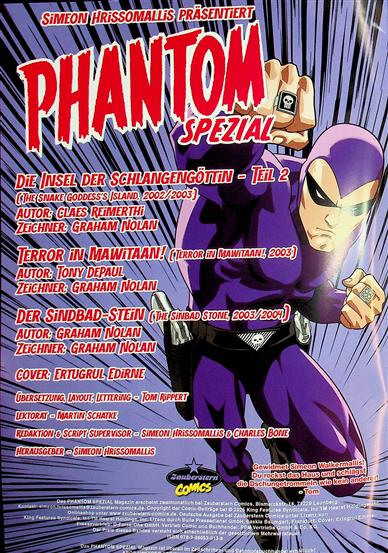 Phantom Magazin Spezial 3. Ausgabe Inhaltsverzeichnis