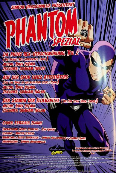 Phantom Magazin Spezial 5. Ausgabe Inhaltsverzeichnis