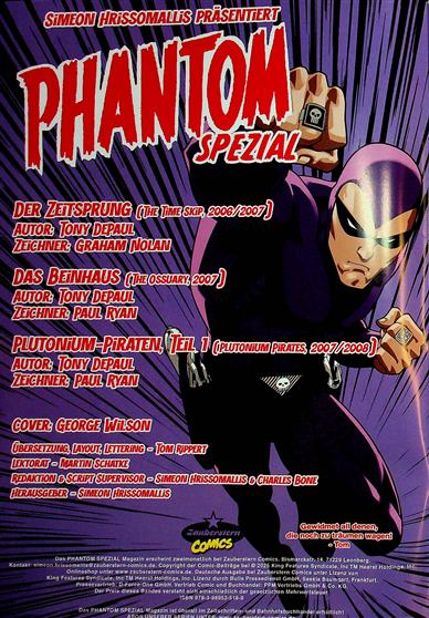 Phantom Magazin Spezial 6. Ausgabe Inhaltsverzeichnis