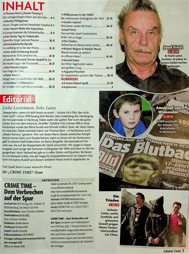 Crime Time Inhaltsverzeichnis