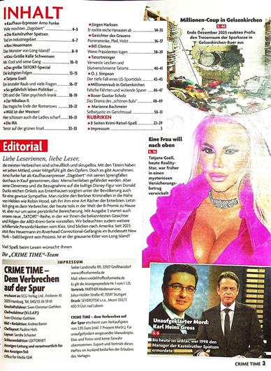 Crime Time Inhaltsverzeichnis