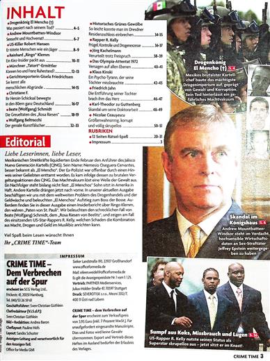 Crime Time Inhaltsverzeichnis